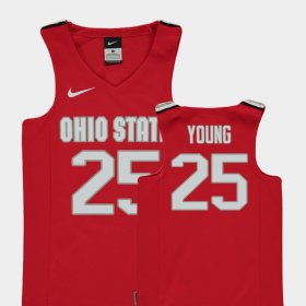 #25 Kyle Young Replica OSU Buckeyes College Basketball Youth Red Jersey 116482-503