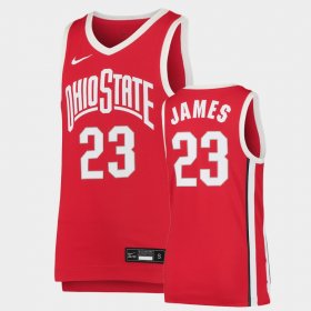 #23 LeBron James Replica OSU College Basketball Youth Scarlet Jersey 573796-753