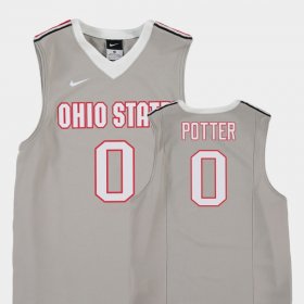 #0 Micah Potter Replica OSU College Basketball Youth Gray Jersey 322395-135