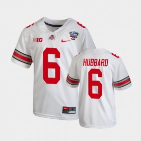 #6 Sam Hubbard 2021 Sugar Bowl Ohio State Buckeyes College Football Youth White Jersey 926394-505