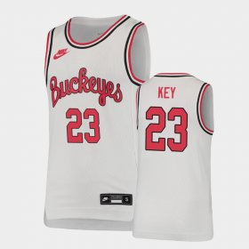 #23 Zed Key Throwback OSU Basketball Youth White Jersey 680176-596