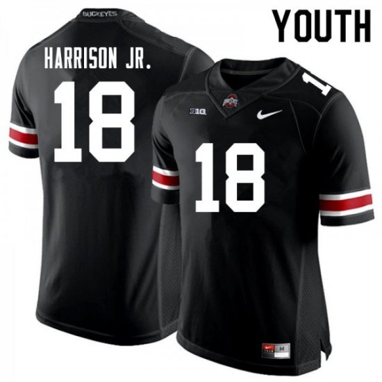 #18 Marvin Harrison Jr. Ohio State Football Youth Black Jersey 346086-294